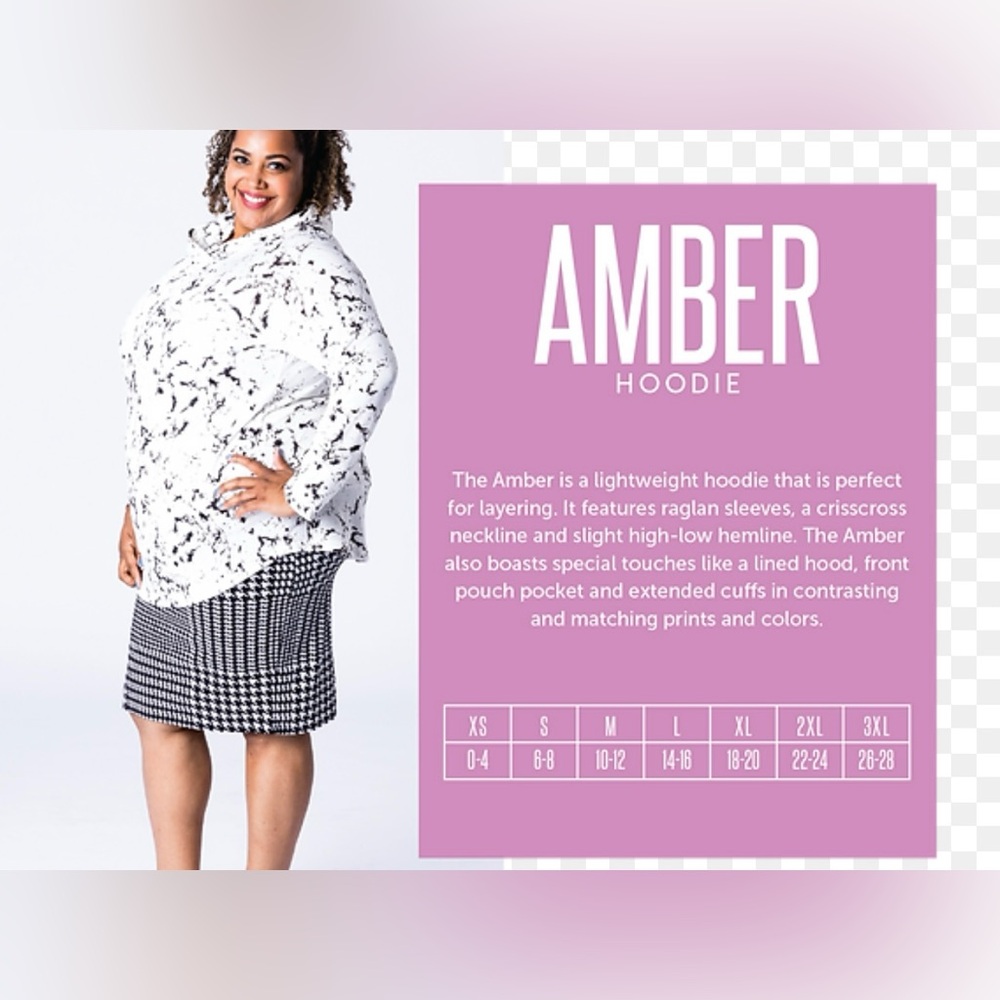 Lularoe “I’m Always Cold” Black Amber Lightweight Hoodie - Picture 5 of 5